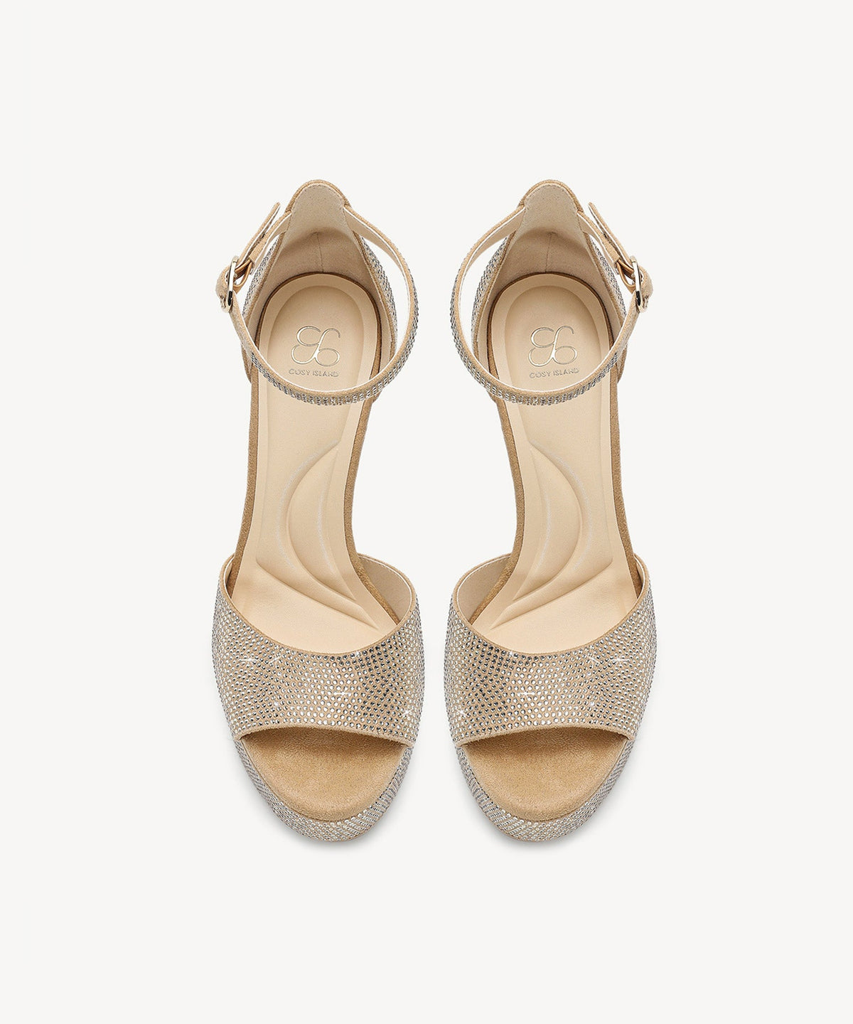 GlimmerRise Strapped Platform Heeled Sandal