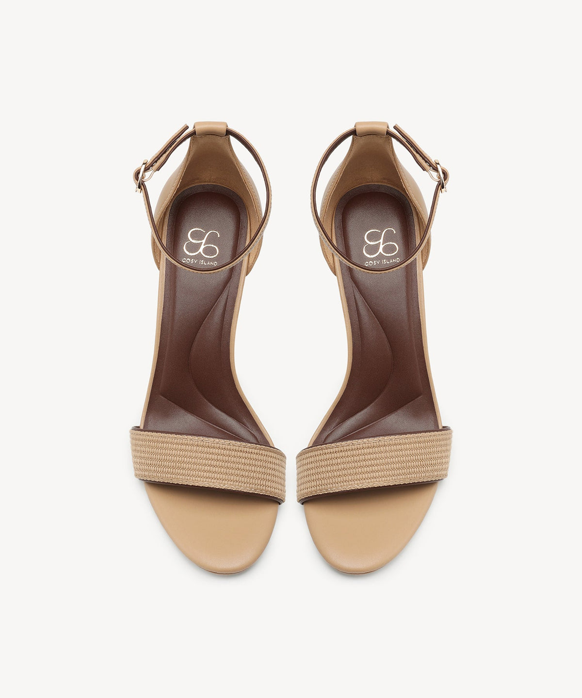 VibeStrap Single-Band Round Toe Heeled Sandal