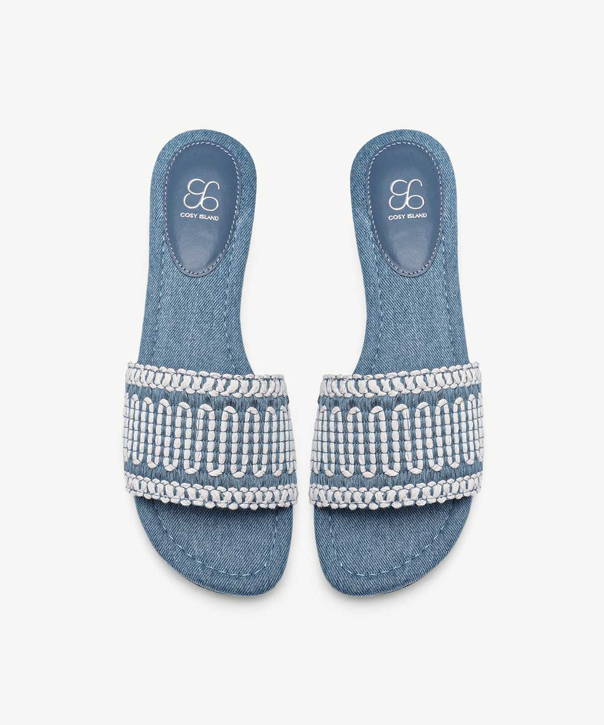 OasisSlide Soft Knit Open Toe Flat Sandal