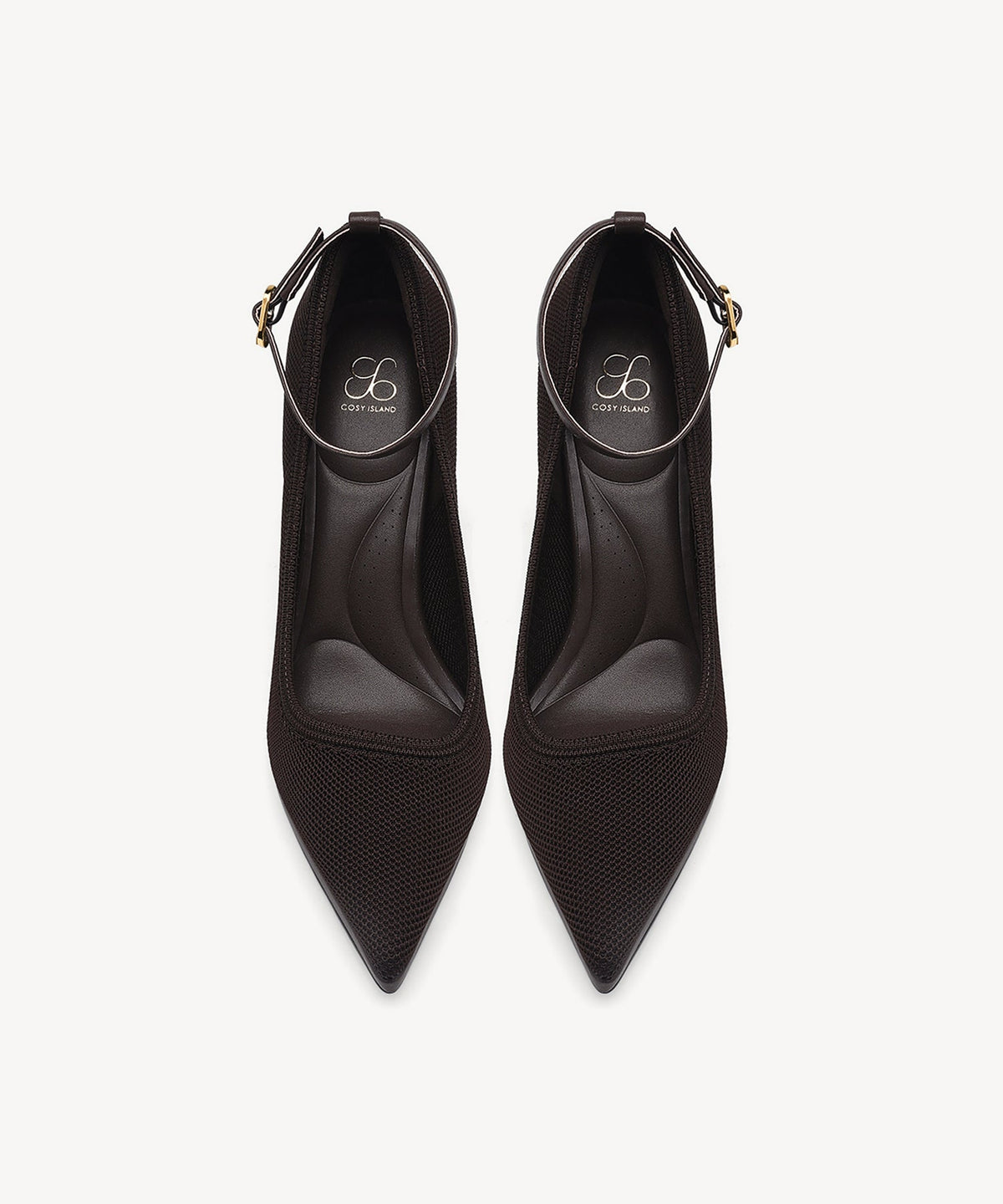 DeltaVista Pointed Toe Heeled Platform Pump