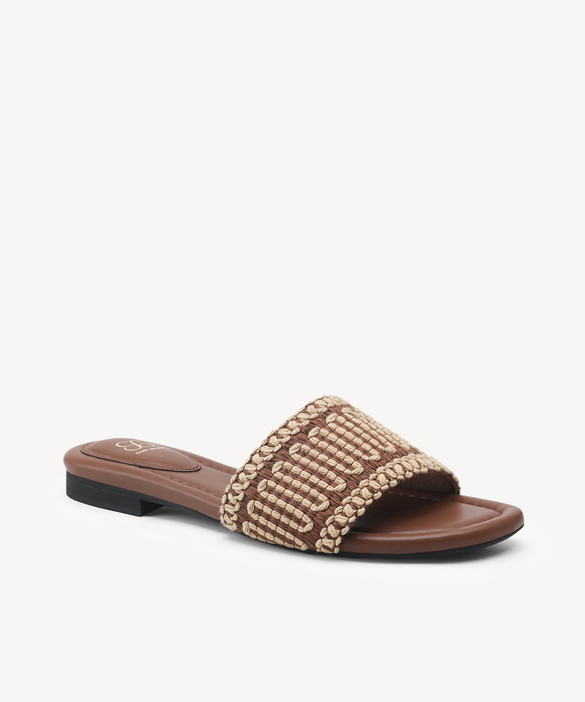 OasisSlide Soft Knit Open Toe Flat Sandal