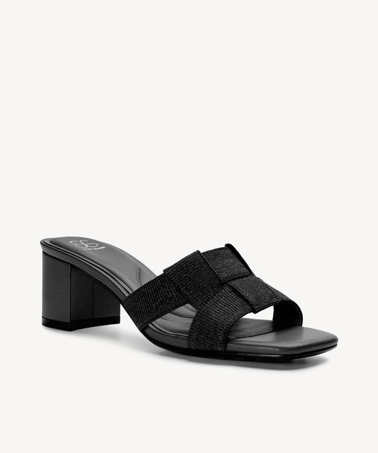PebbleGrace Woven Block Heeled Sandal