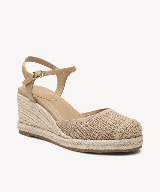 CoastLoft Closed-Toe Espadrille Wedge Sandal