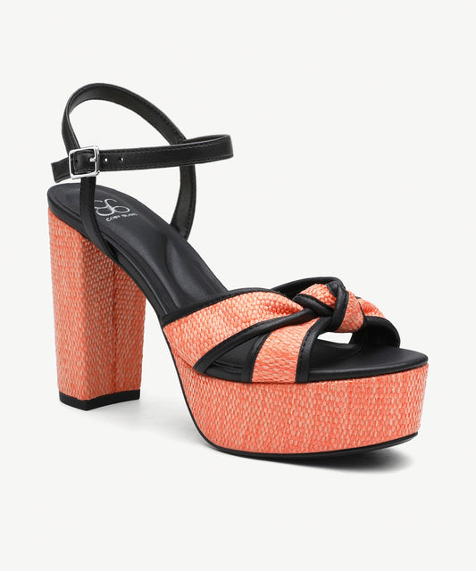 Elegance Raffia Platform Sandal