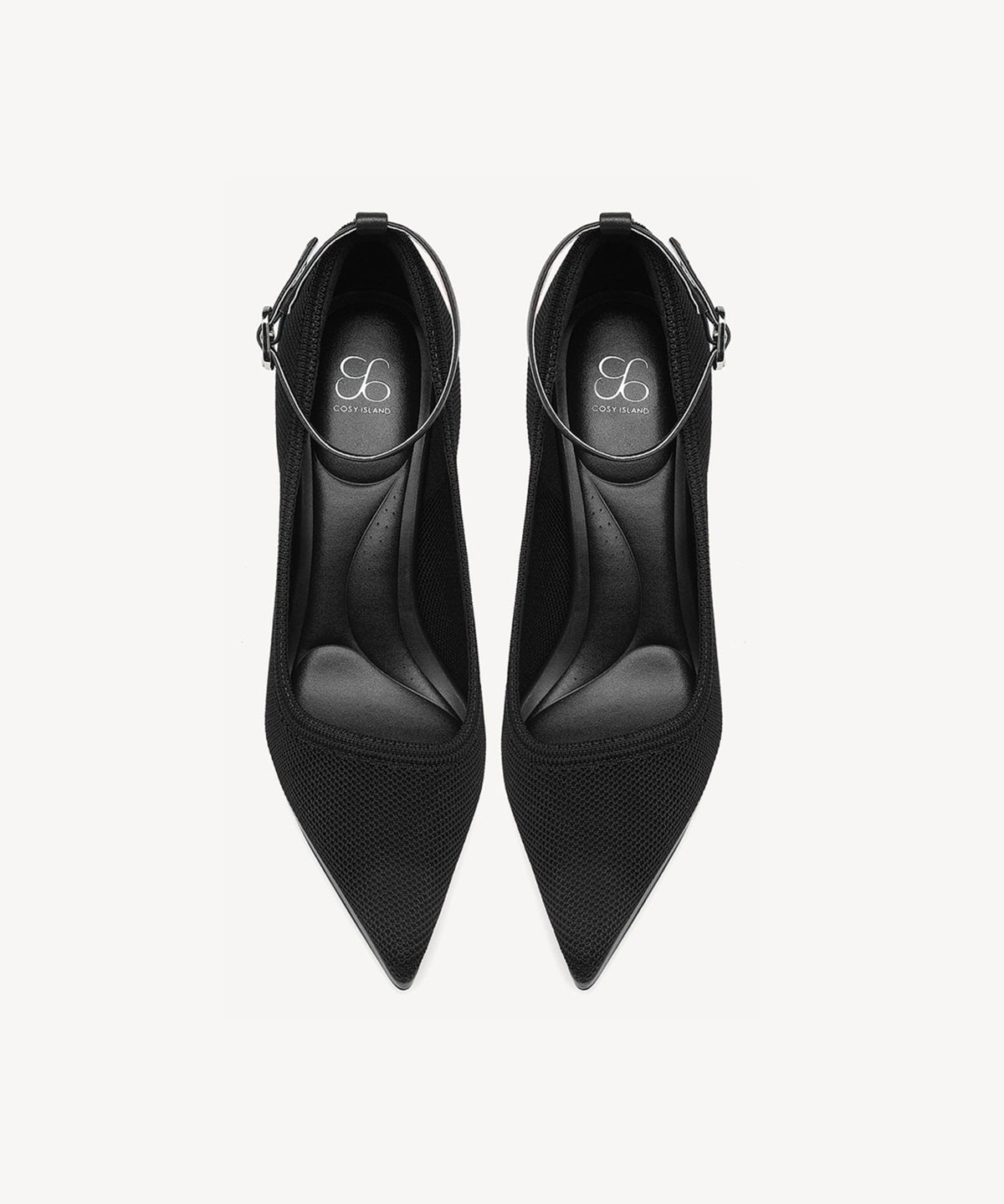DeltaVista Pointed Toe Heeled Platform Pump