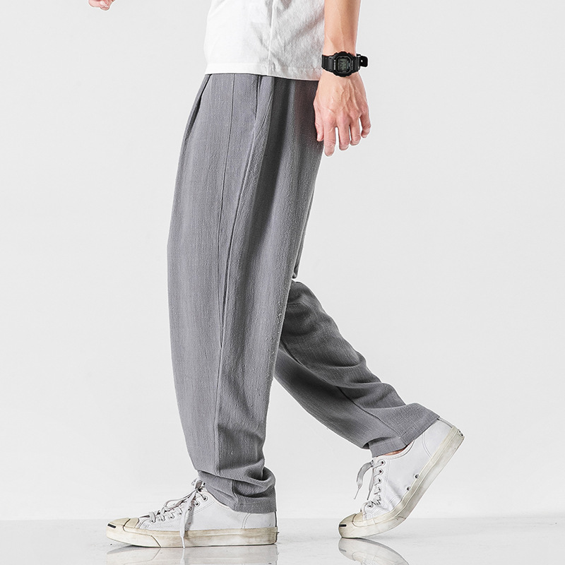 Pantalones de lino de corte holgado Nikolai