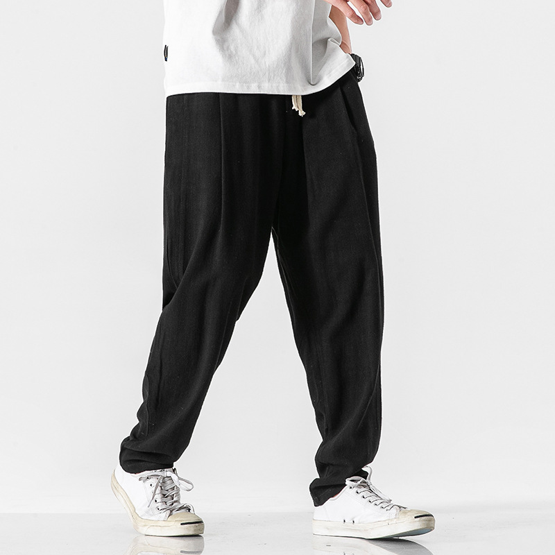 Pantalones de lino de corte holgado Nikolai