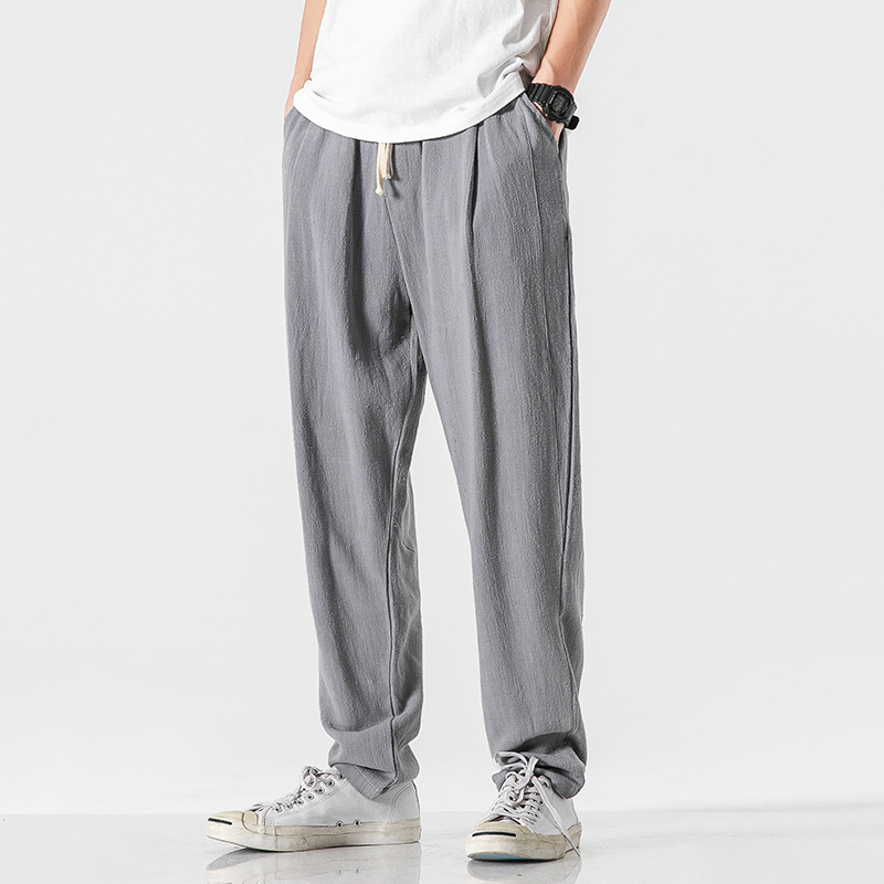 Pantalones de lino de corte holgado Nikolai