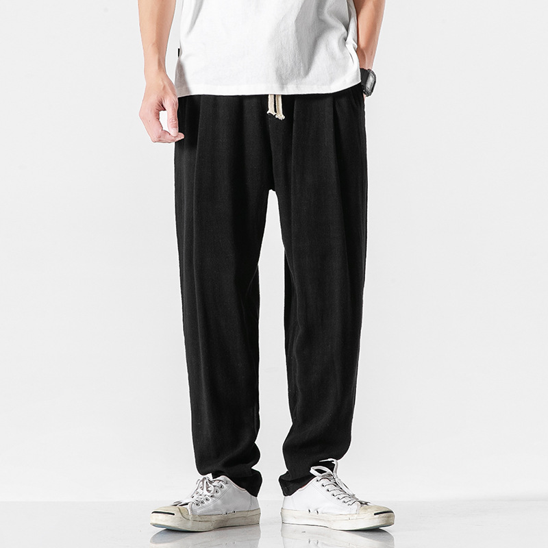Pantalones de lino de corte holgado Nikolai