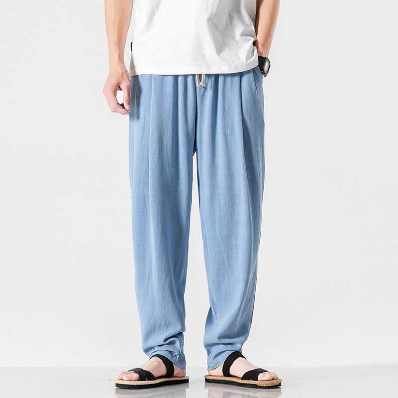 Pantalones de lino de corte holgado Nikolai