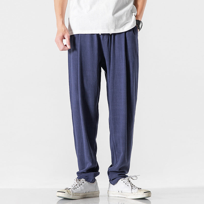 Pantalones de lino de corte holgado Nikolai
