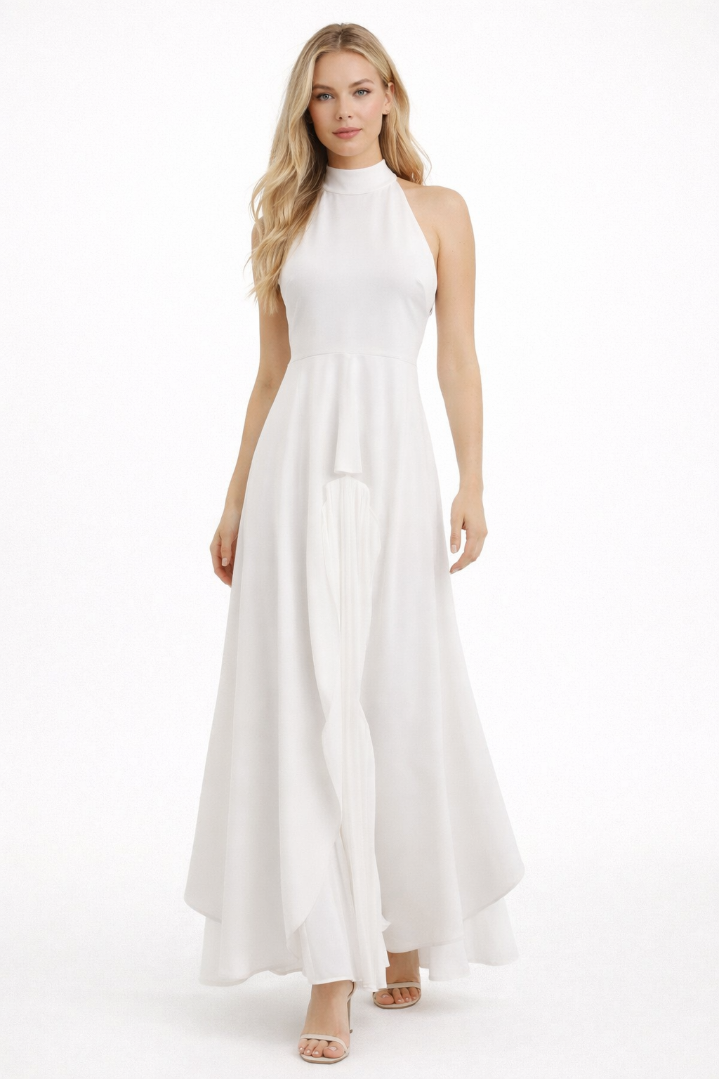 Ágata Vestido Largo Con Cuello Halter