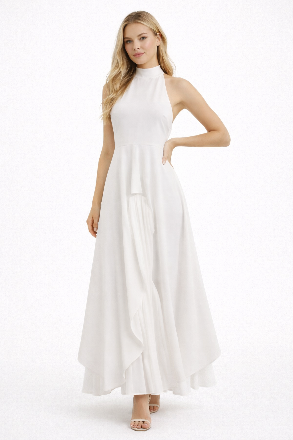 Ágata Vestido Largo Con Cuello Halter