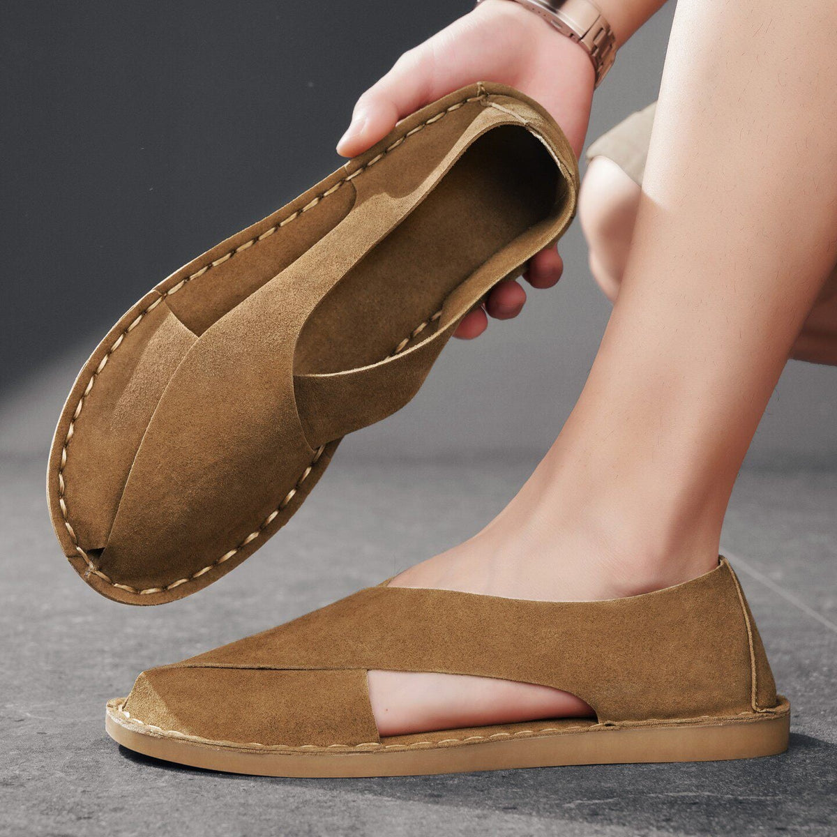 Pelle Italiana Suede Sandals