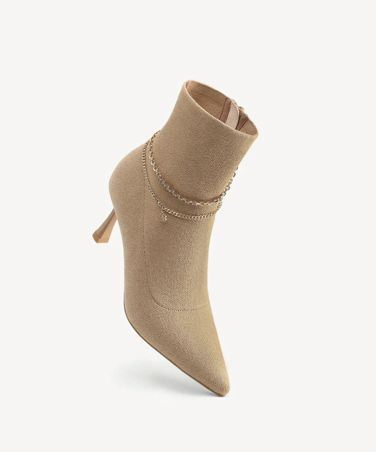 Trendy Chain Luxe Pointed Toe Ankle Boot