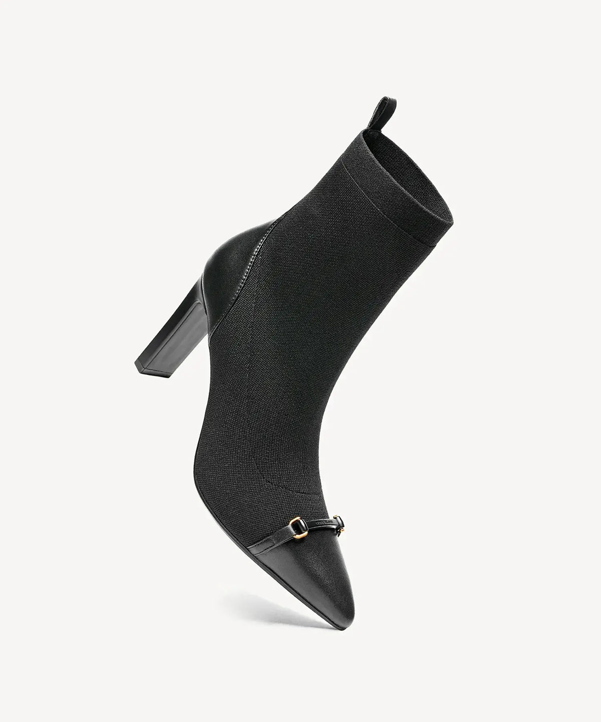 LuxeBit Pointed Toe Heeled Ankle Boot