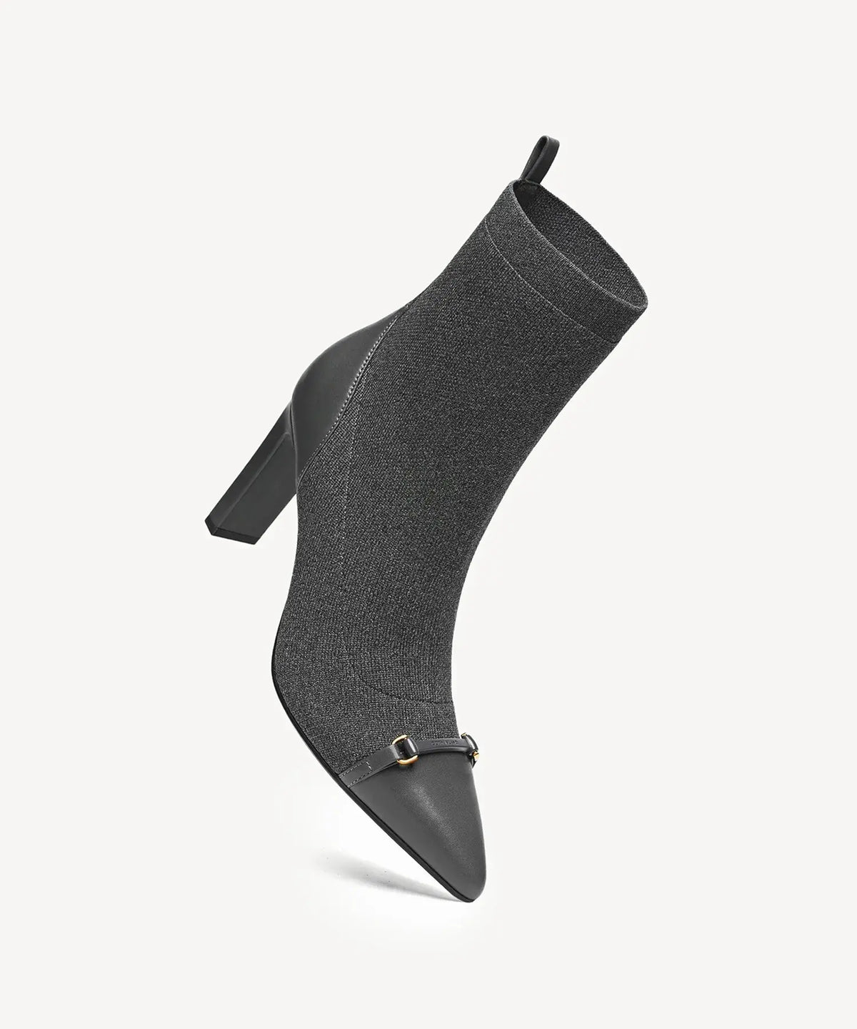 LuxeBit Pointed Toe Heeled Ankle Boot