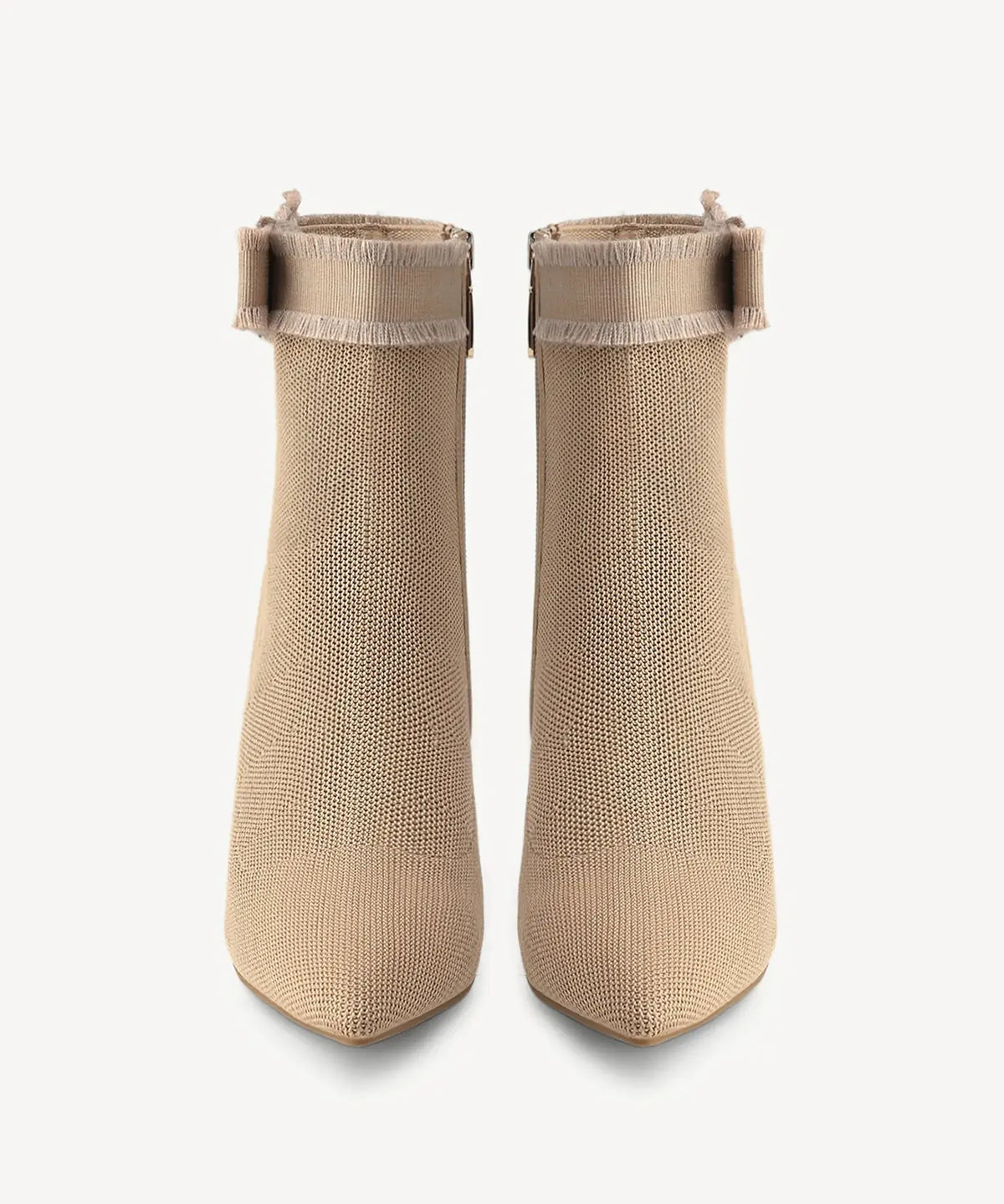 BelleKnit Bow Pointed Toe Heeled Ankle Boot