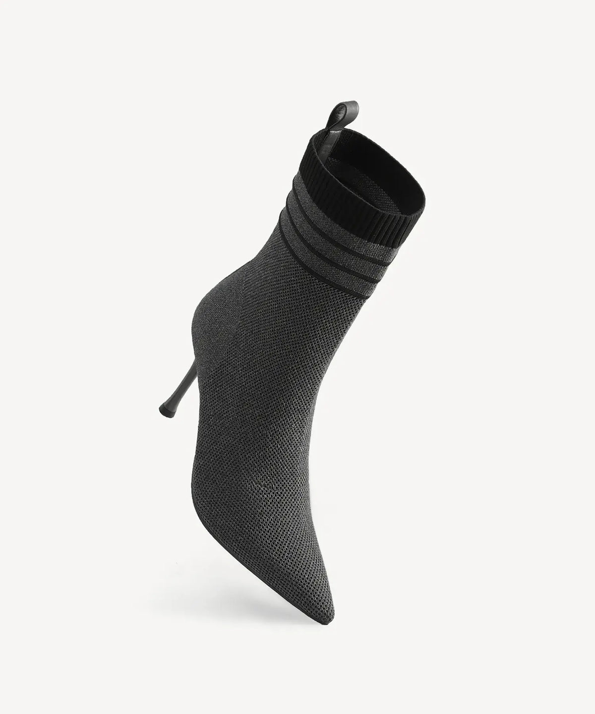 KnitBand Pointed Toe Heeled Ankle Boot
