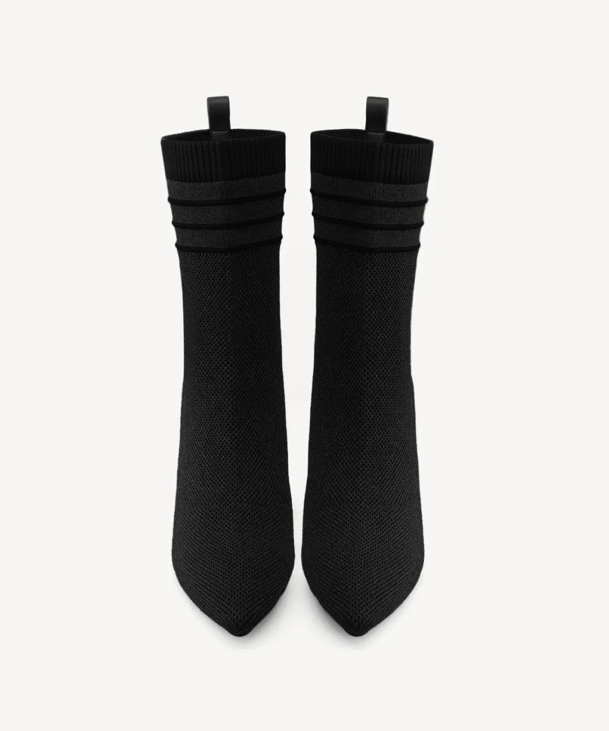 KnitBand Pointed Toe Heeled Ankle Boot