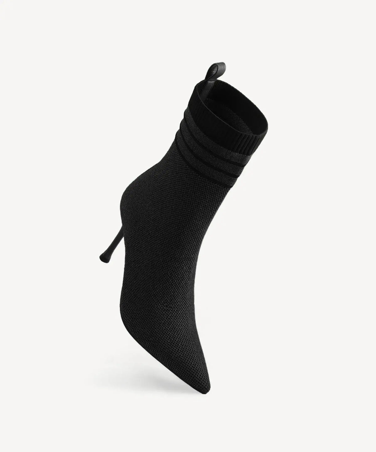 KnitBand Pointed Toe Heeled Ankle Boot