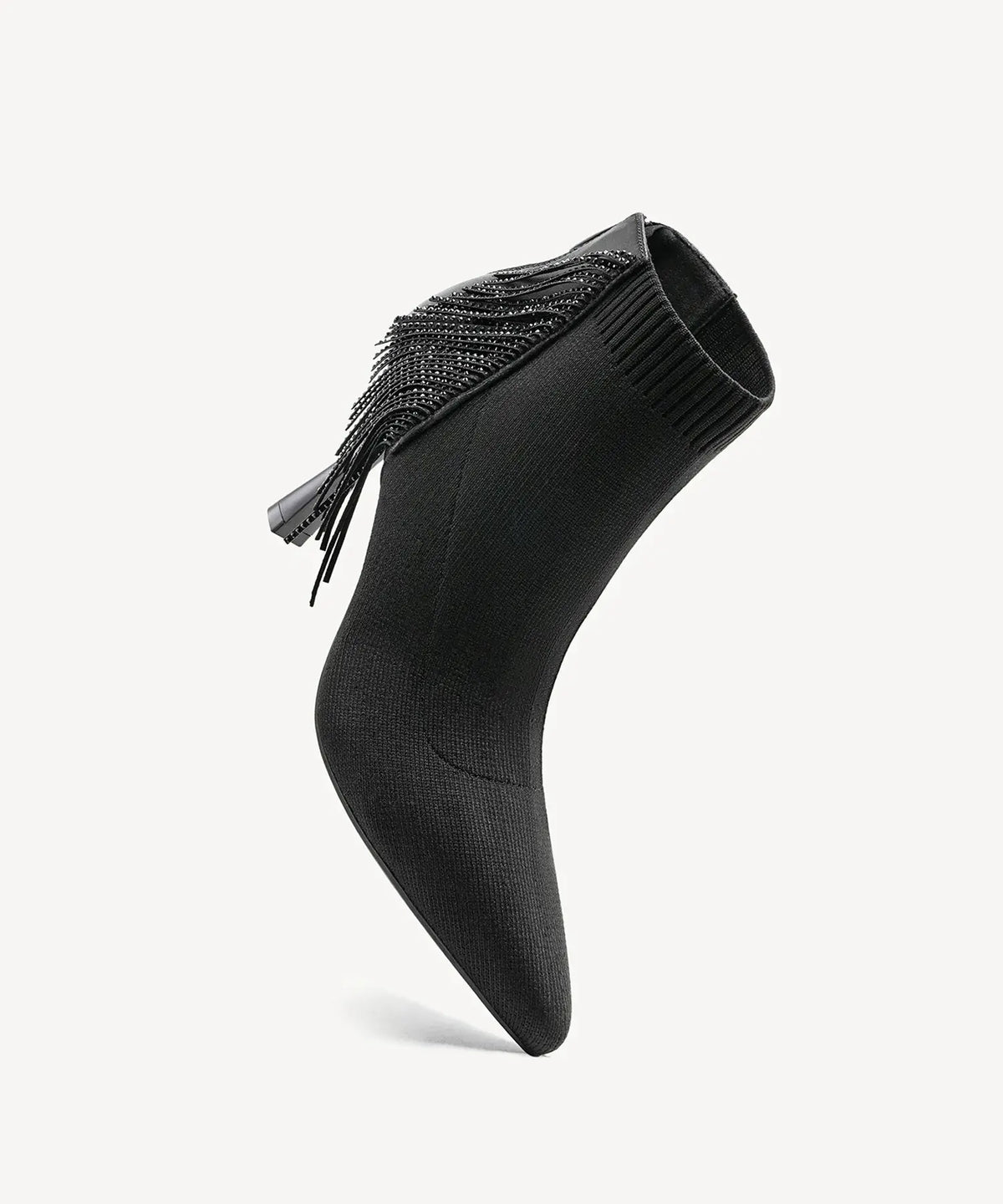 SparkleFlow Pointed Toe Heeled Ankle Boot