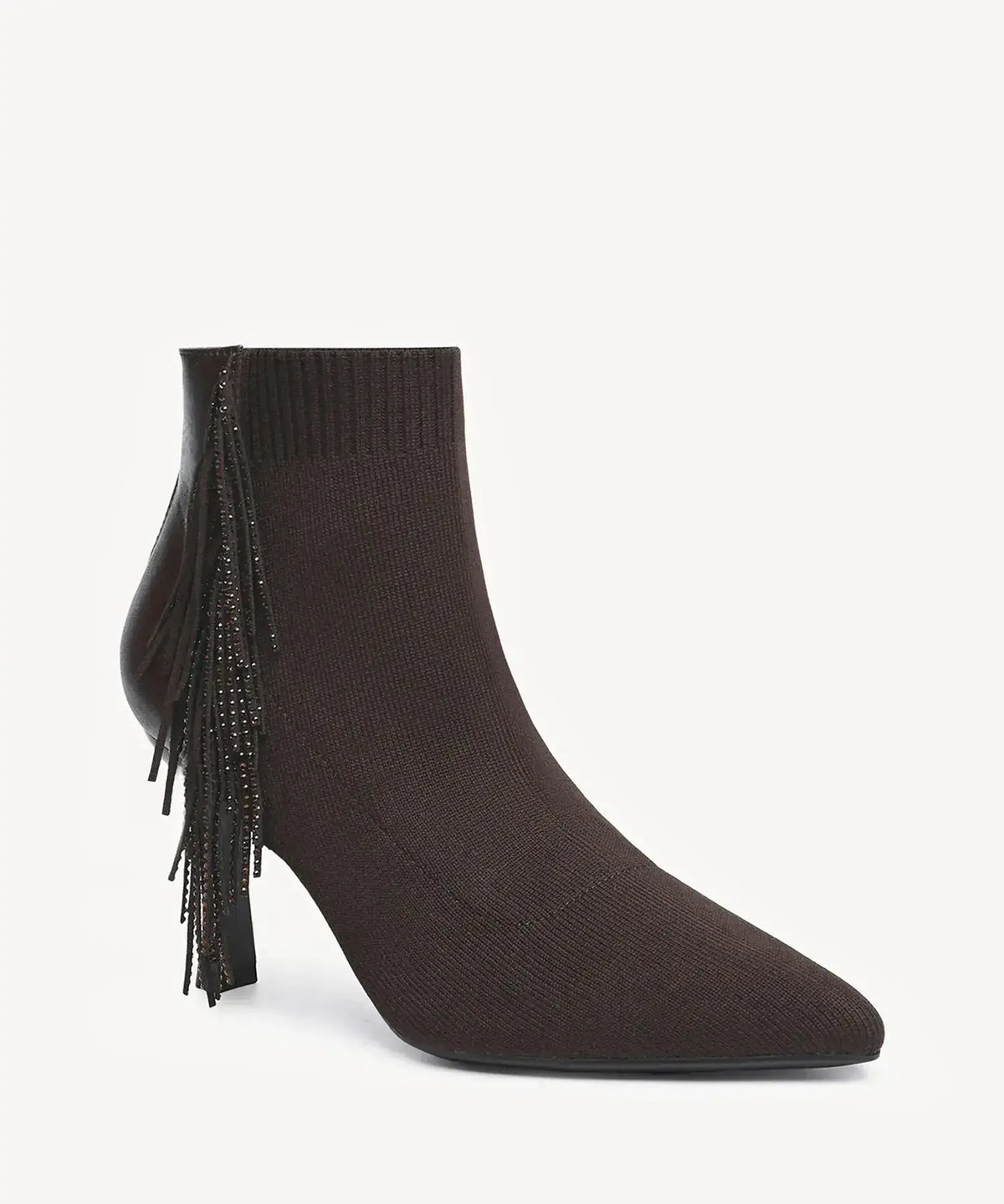SparkleFlow Pointed Toe Heeled Ankle Boot