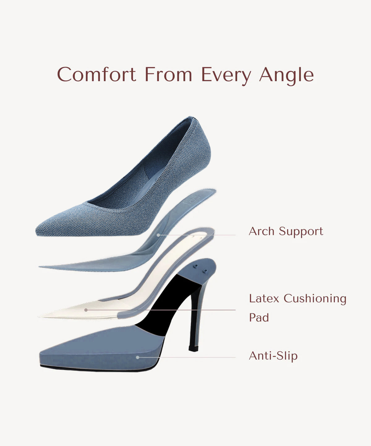 StyleFlex Pointed Toe Heeled Platform Pump