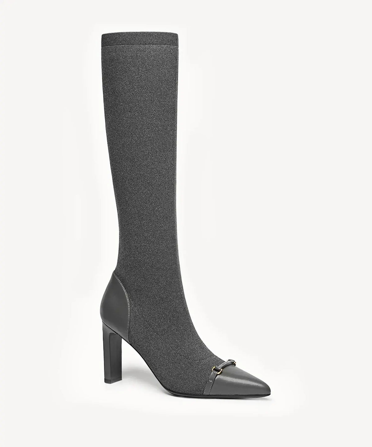 LuxeBit Pointed Toe Heeled High Boot