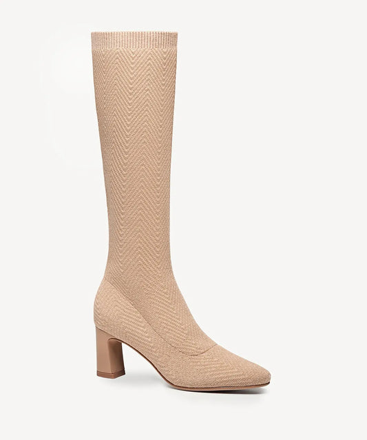 ThermoGrace Pointed Toe Block Heeled High Boot
