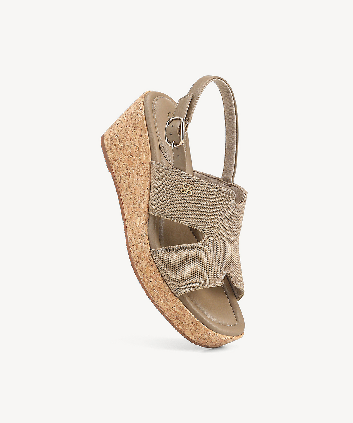 CorkLuxe H-Band Square Toe Wedge Sandal