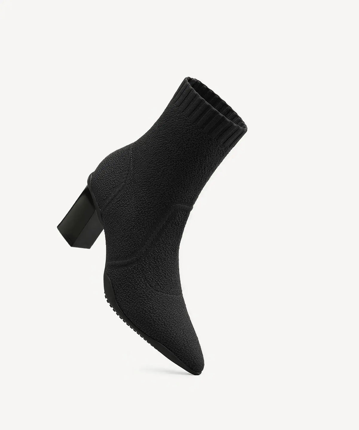 BelleVoyage Block Pointed Toe Sock Ankle Boot