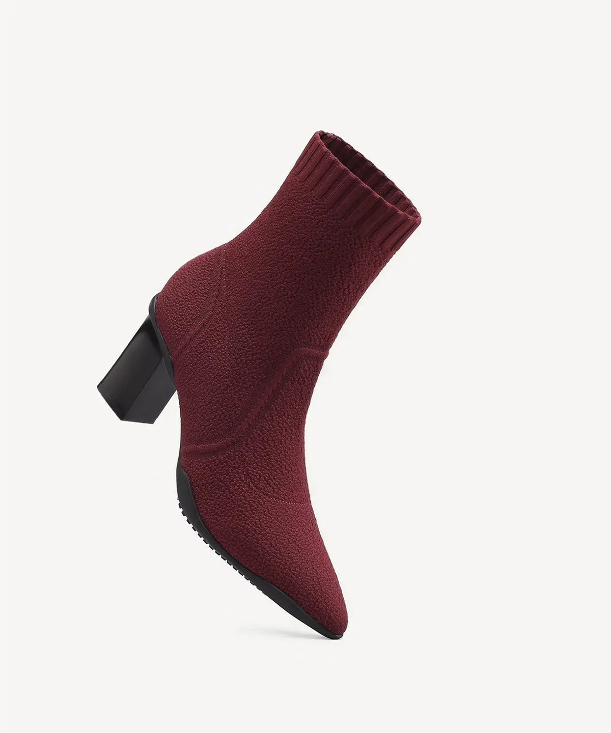BelleVoyage Block Pointed Toe Sock Ankle Boot