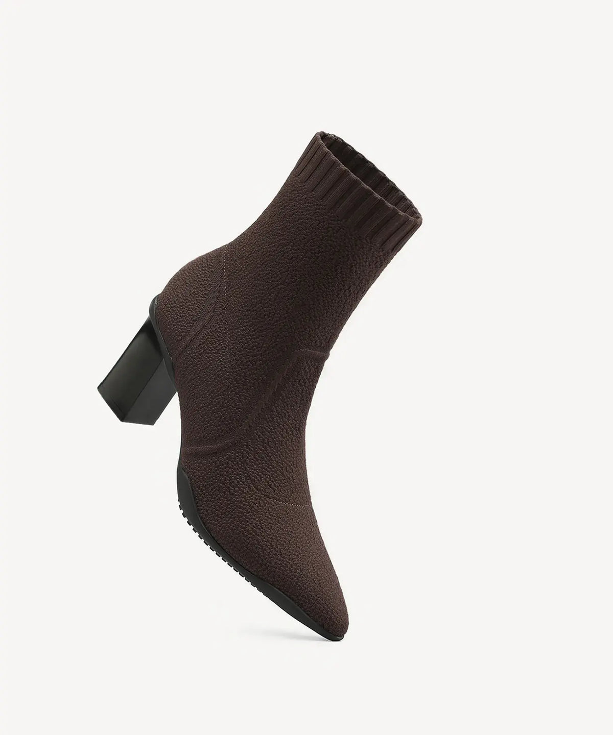 BelleVoyage Block Pointed Toe Sock Ankle Boot