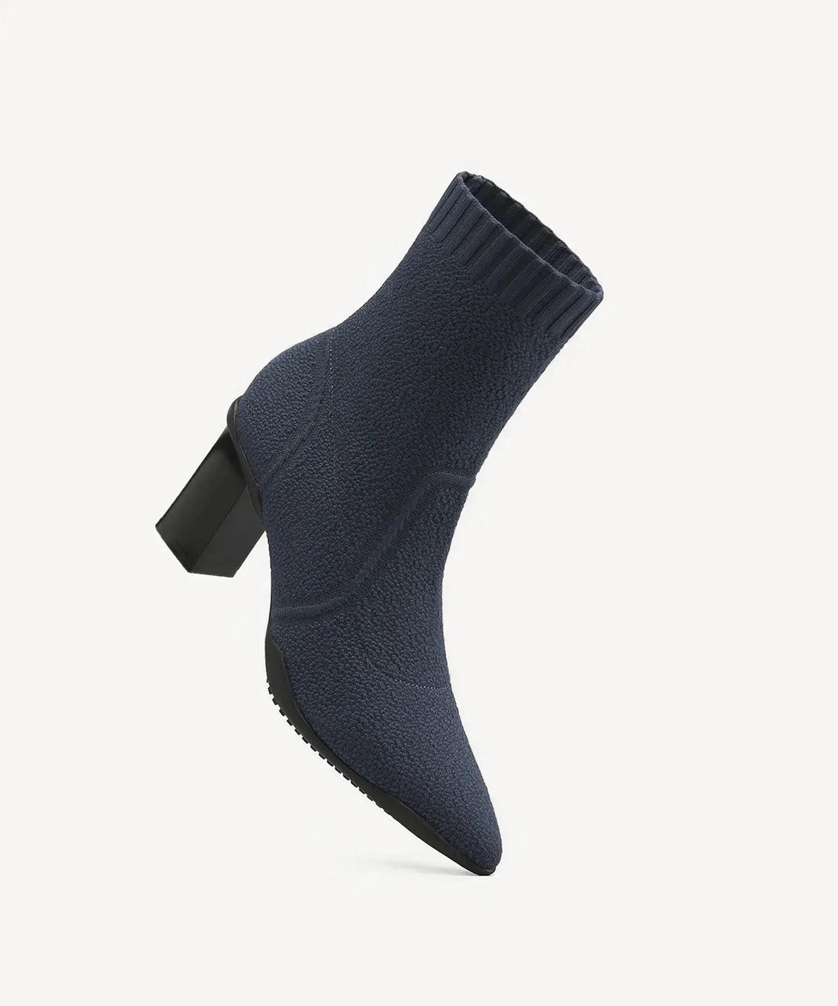 BelleVoyage Block Pointed Toe Sock Ankle Boot