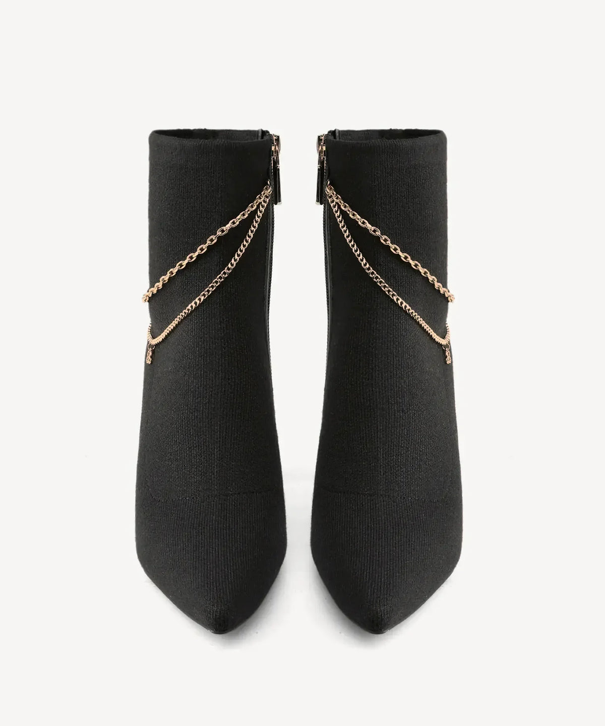 Trendy Chain Luxe Pointed Toe Ankle Boot