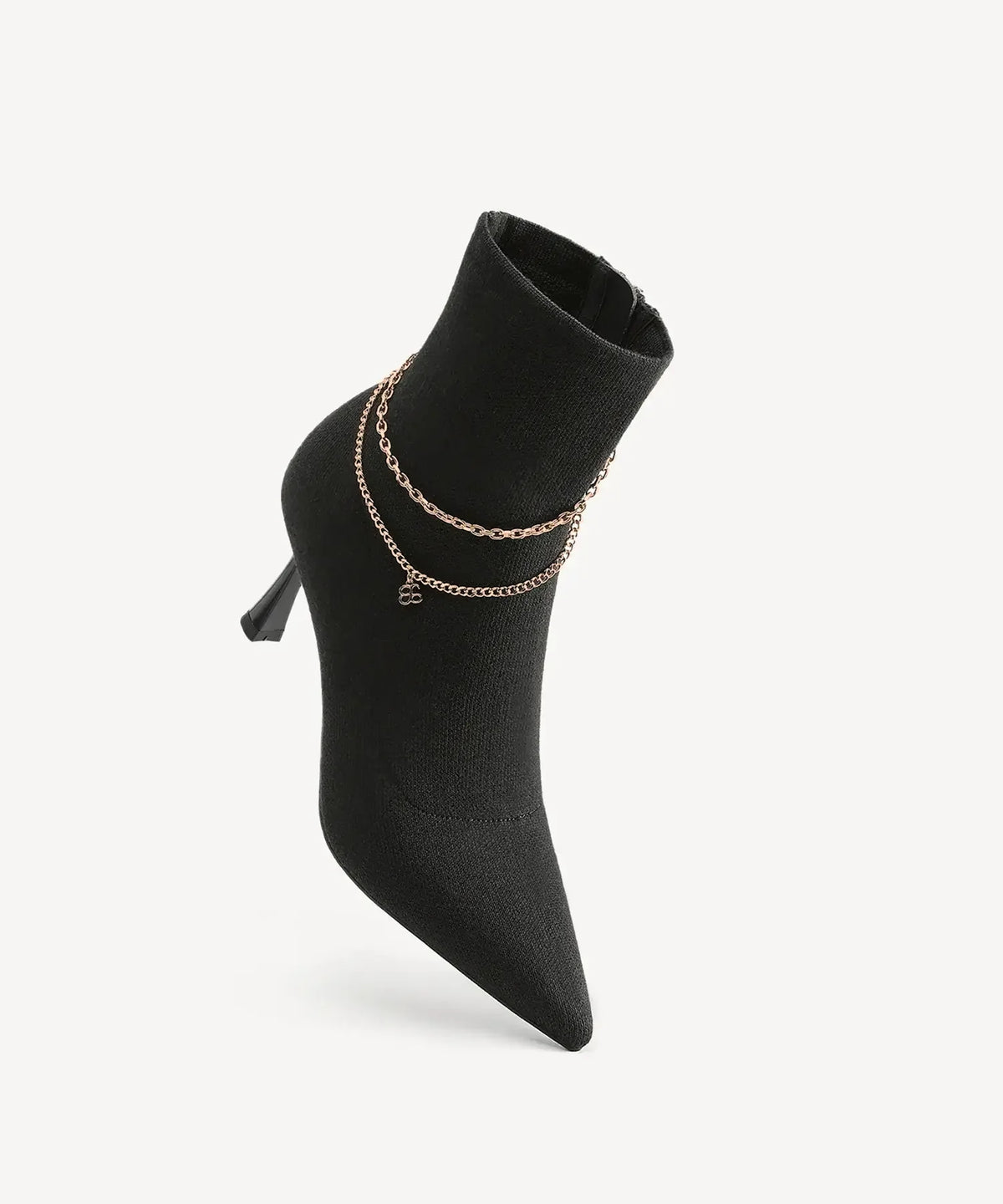 Trendy Chain Luxe Pointed Toe Ankle Boot