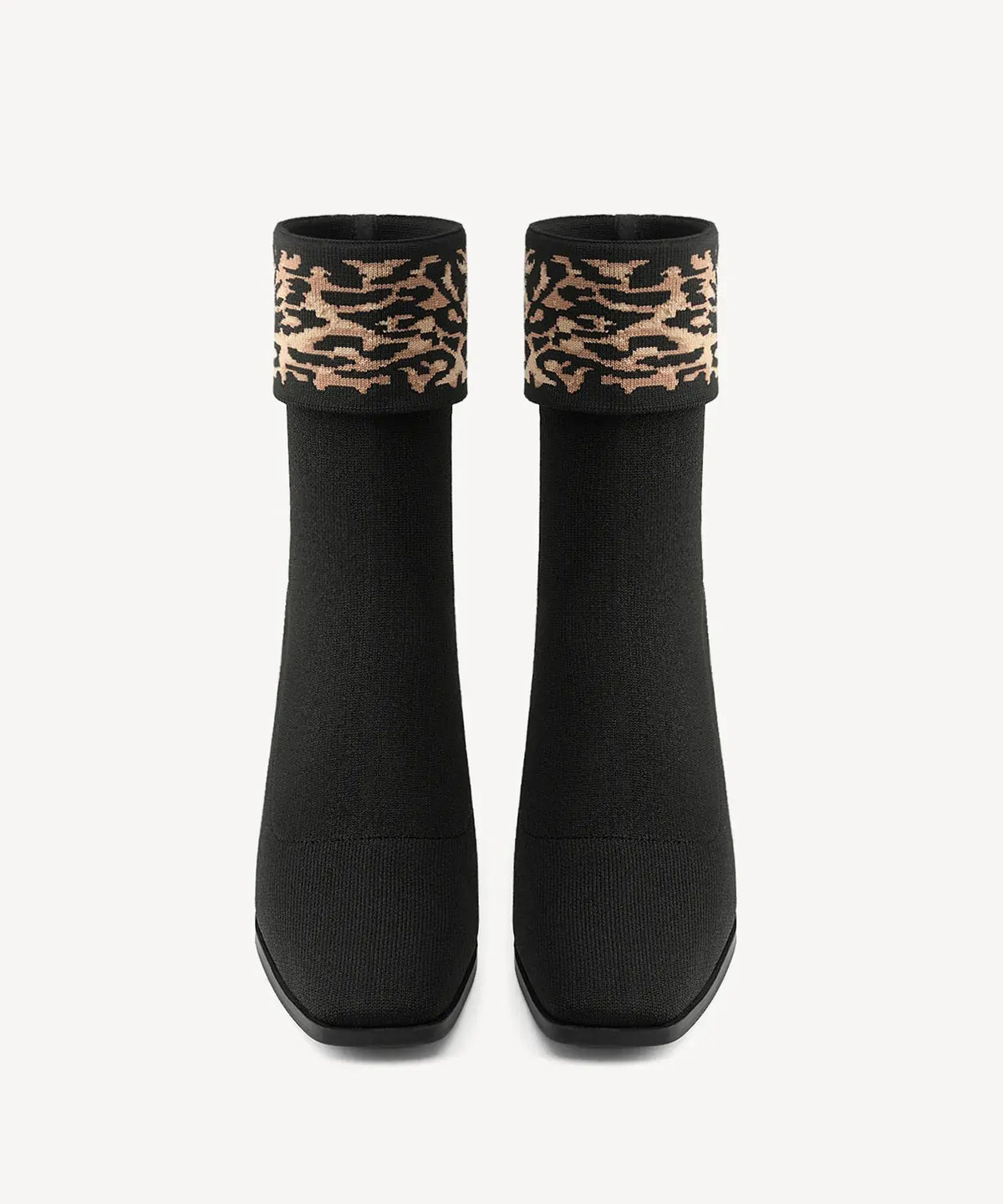 UrbanCuff Square Toe Block Heeled Ankle Boot