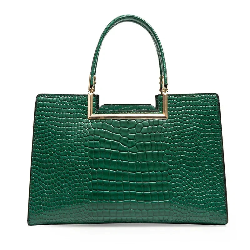 Juego de bolso y cartera de cuero
