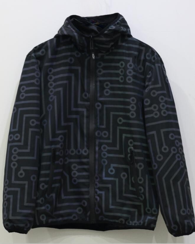 Techwear Circuit Hip-Hop Iridescent Reflective Jacket & Pants (Sold Separately)