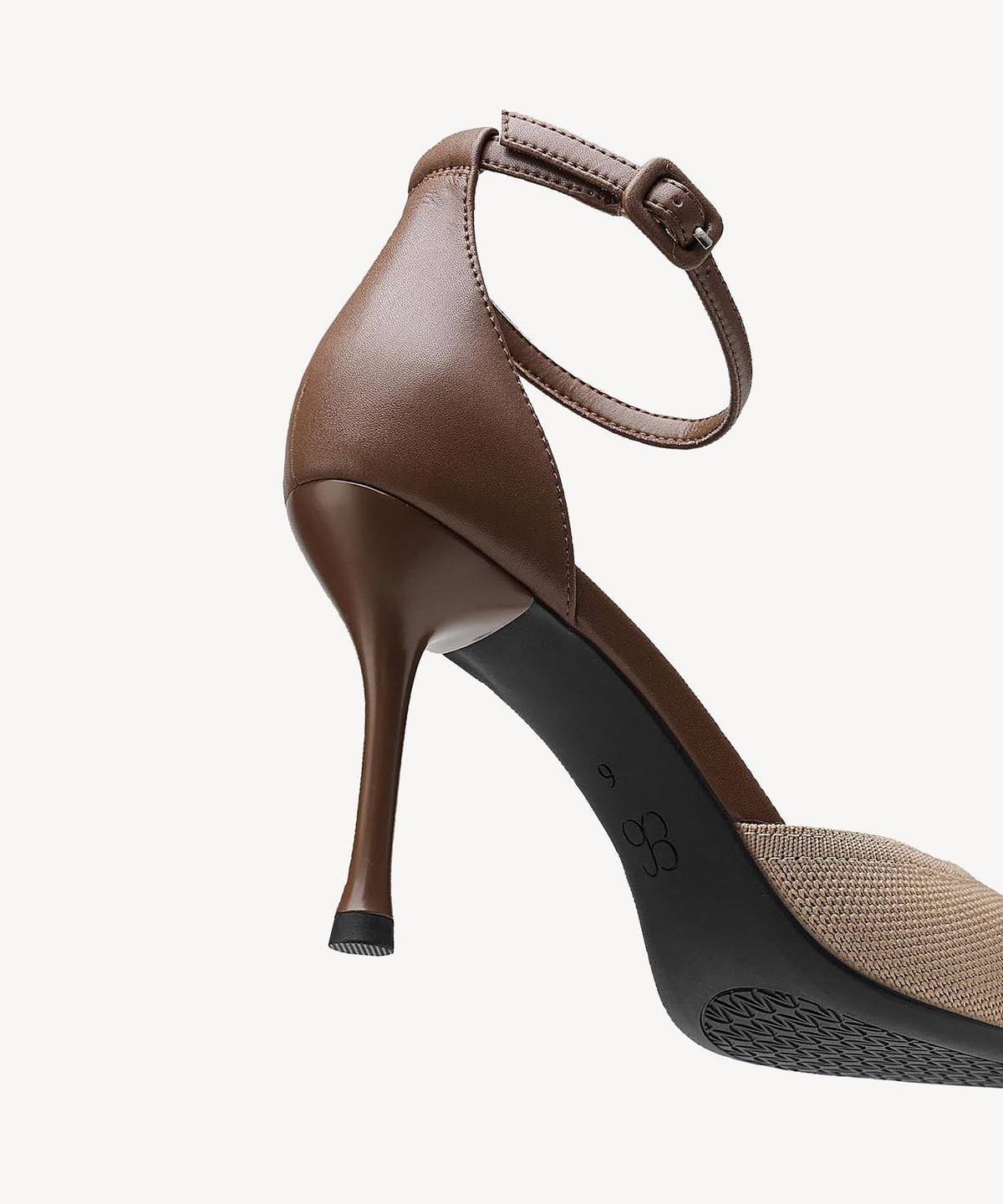 Bicolor Strapped Pointed Toe Stiletto Pump