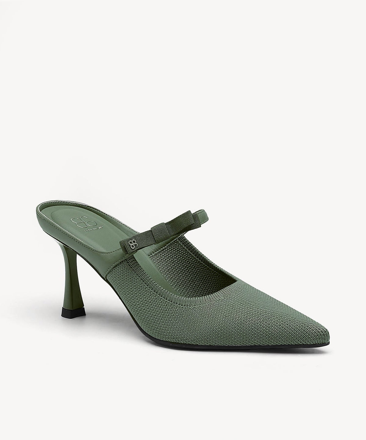 GraceLithe Bow Pointed Toe Heeled Mule