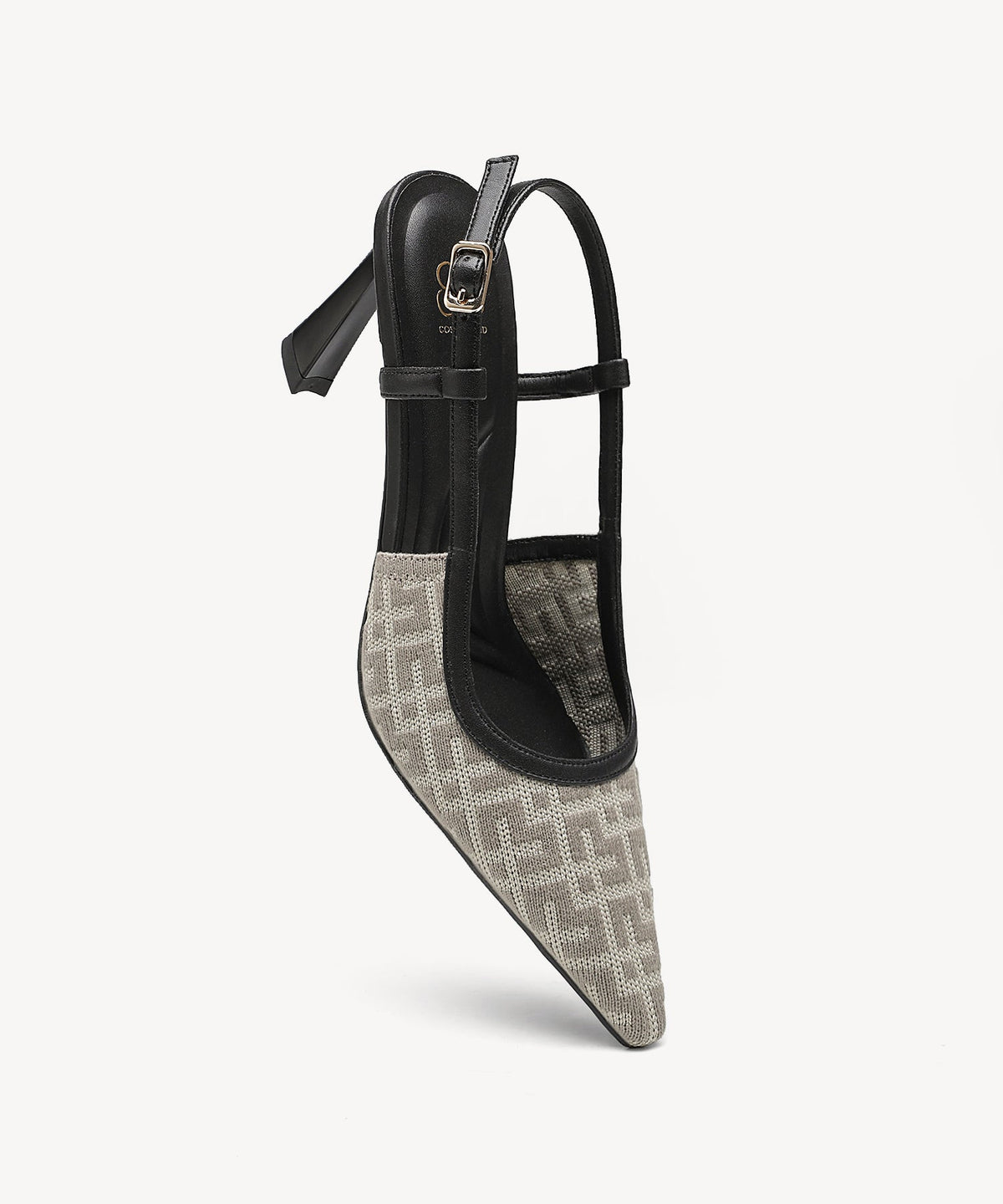 Minimalist Weave Pointed Toe Heeled Slingback