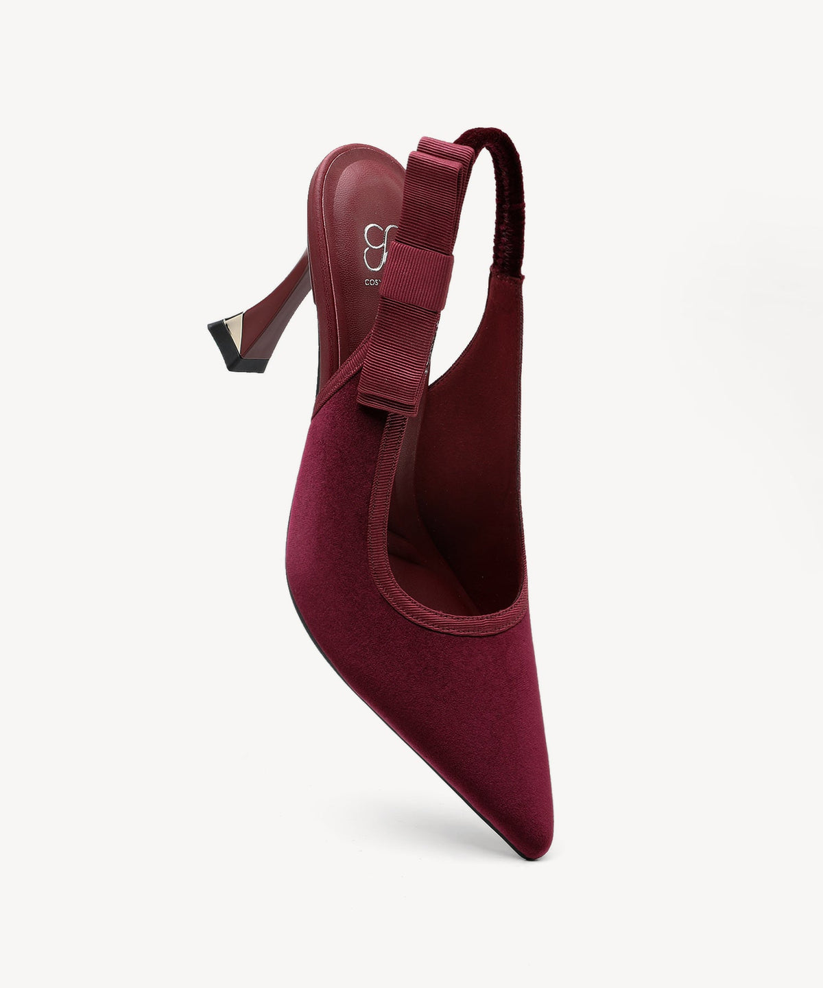 Everlush Velvet Pointed Toe Heeled Slingback