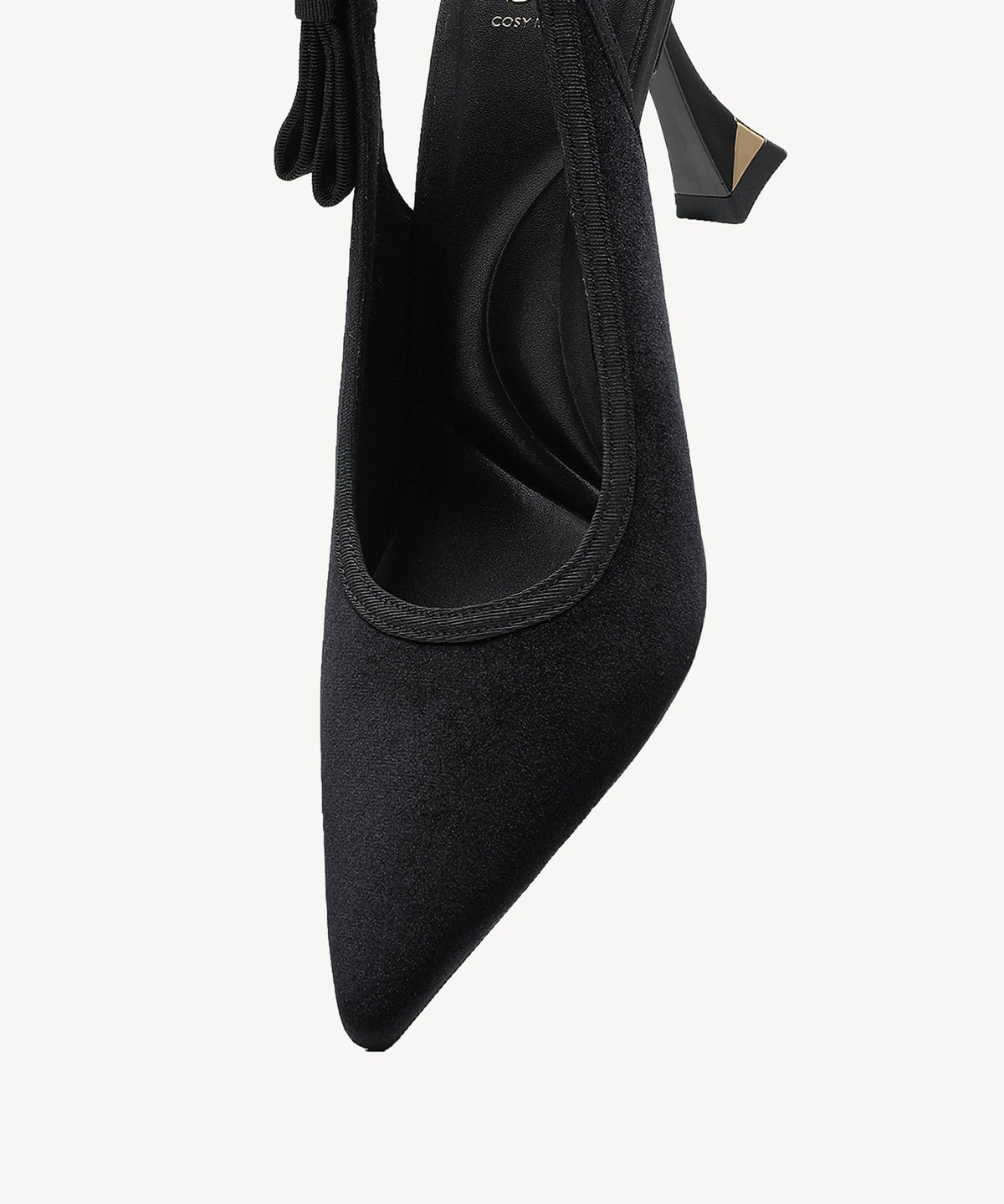 Everlush Velvet Pointed Toe Heeled Slingback