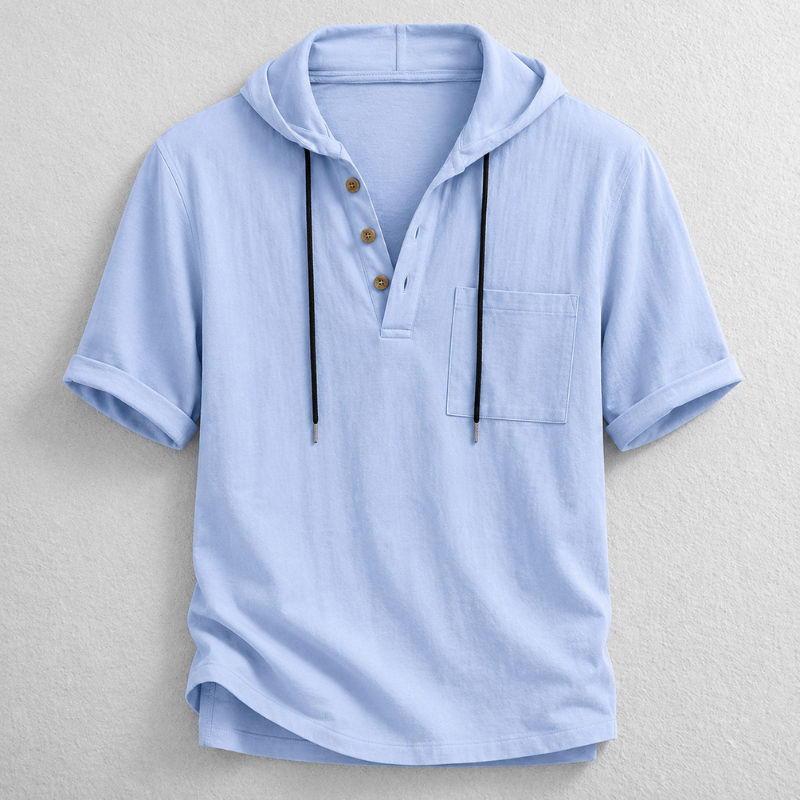 Camisa Henley Hudson con capucha