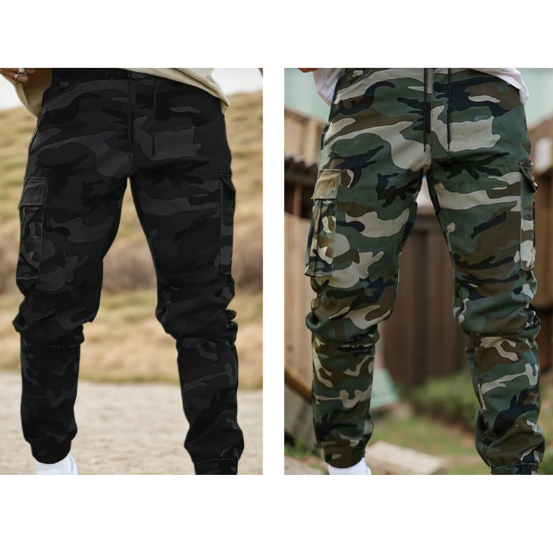 Pantalones de trabajo multibolsillos de algodón y nailon