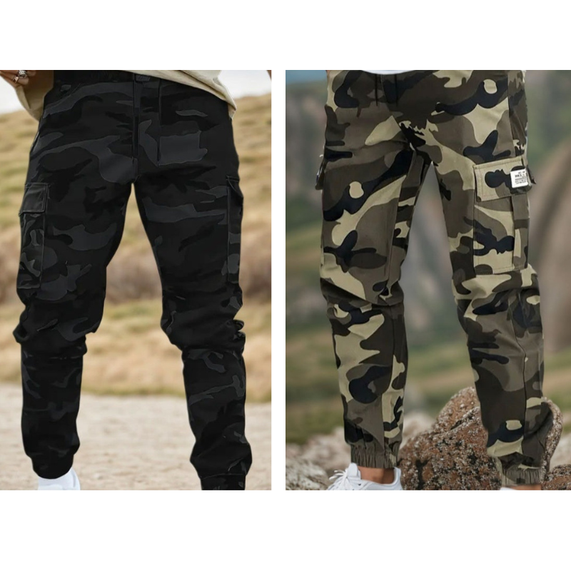 Pantalones de trabajo multibolsillos de algodón y nailon