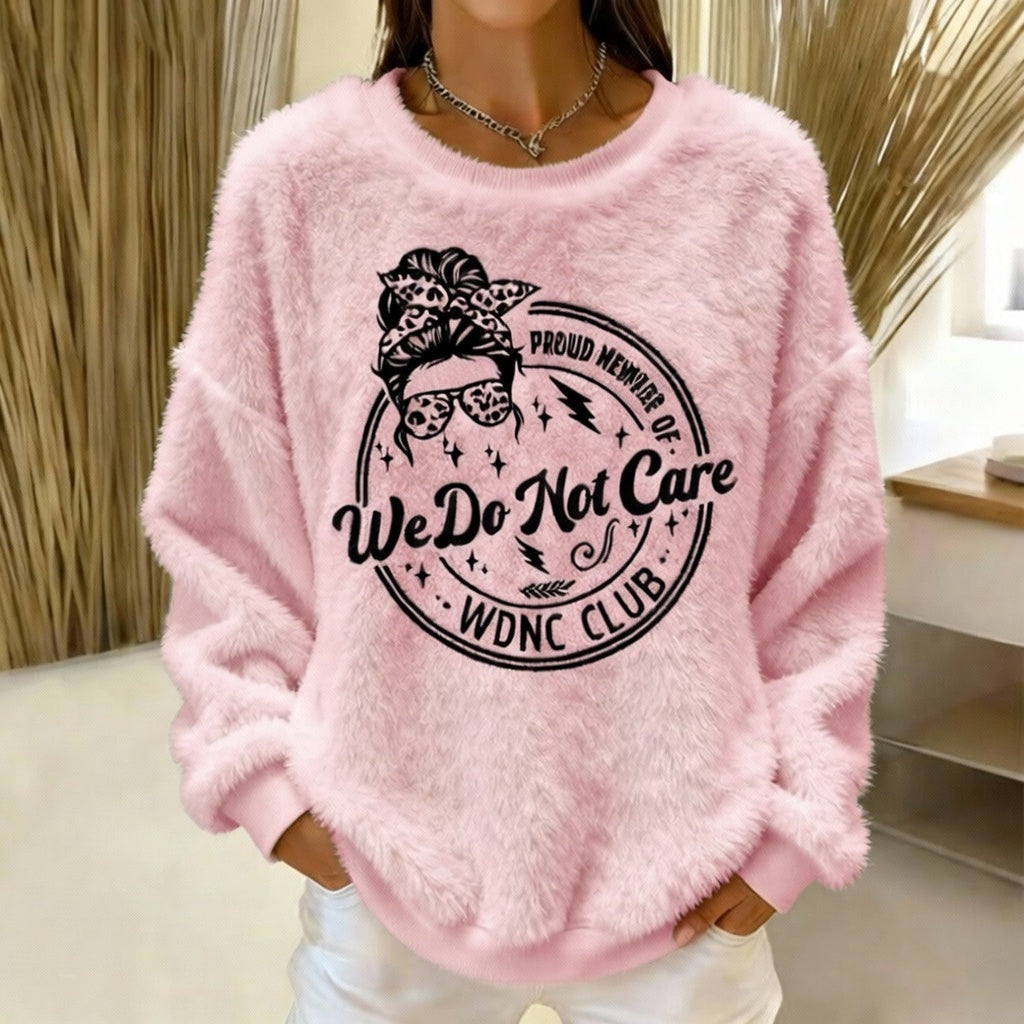 Women's Retro Funny Proud Member Of Club We Do Not Care Menopause Perimenopause Print flannel
