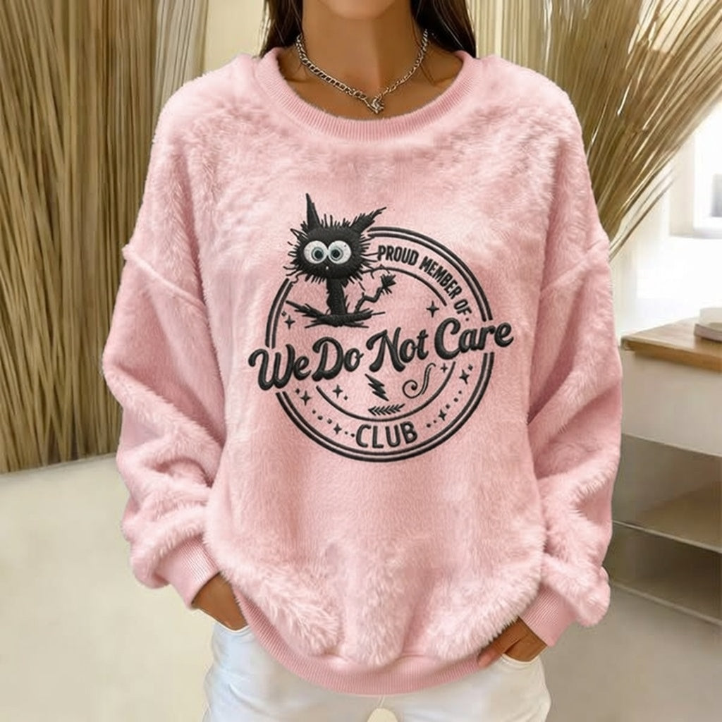 Women's Retro Funny Proud Member Of Club We Do Not Care Menopause Perimenopause Print flannel